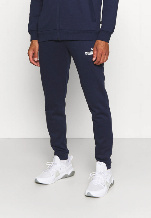 Puma Tuta da uomo in cotone garzato Clean Sweat Suit TR 585840 26 navy