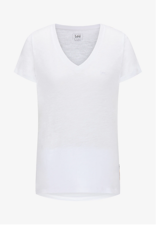 Lee Women's T-shirt V-Neck Neck Tee L41JENLJ bright white