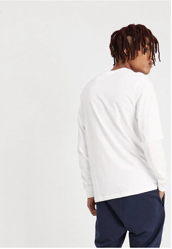 Nike T-shirt manica lunga a uomo Club Sportwear AR5193-100 white