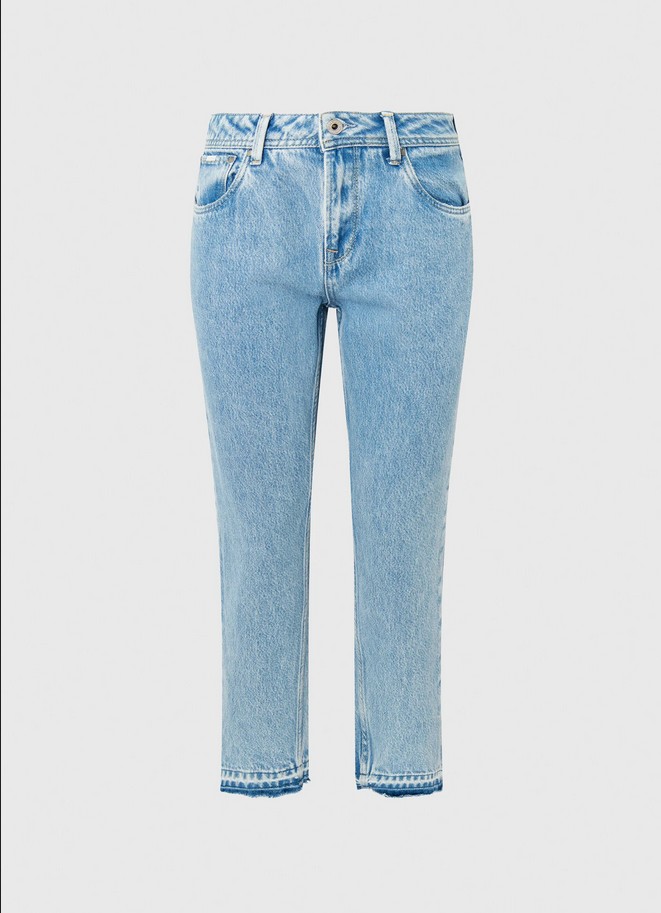 Pepe Jeans women's denim trousers Violet Mom Carrot high-waisted fit PL204176PD4R light blue