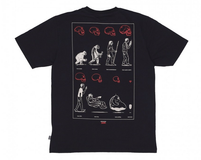 Dolly Noire men's short sleeve t-shirt Devolution Tee ts385-ta-01 black