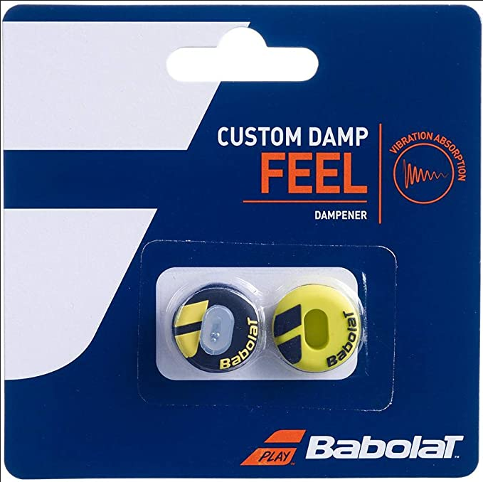 Babolat antivibratore per racchetta da tennis Custom Damp X2 70040 140607 black-yellow