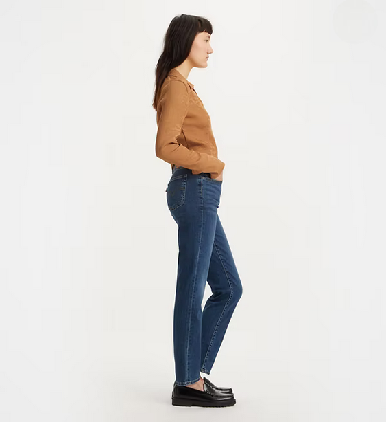 Levi's women's high-waisted straight jeans trousers 724™ 18883-0207 dark indigo-blue