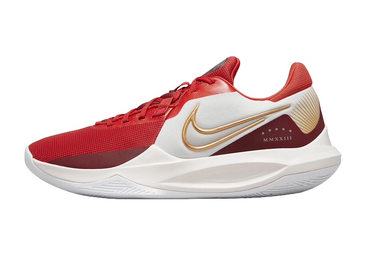 Nike scarpa da pallacanestro Precision 6 DD9535-006 rosso-oro