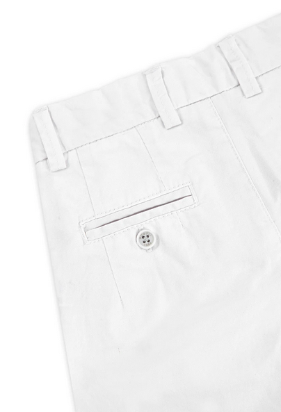 Boboli shorts for girls in elastic satin 736220-1100 white