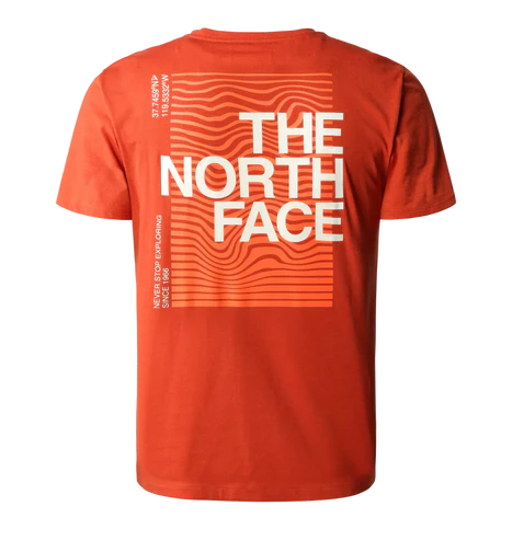 The North Face maglietta manica corta da uomo Foundation Graphic Tee NF0A55EFLV41 bronzo arrugginito