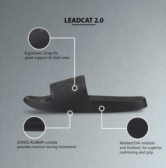 Puma ciabatta da uomo da mare piscina Leadcat 2.0 384139-03 nero
