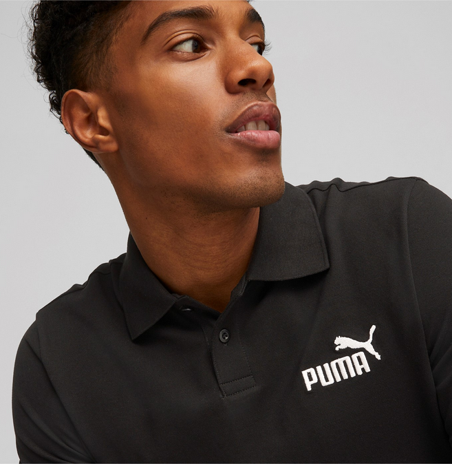 Puma Polo manica corta da uomo in cotone pique 586674-01 nero