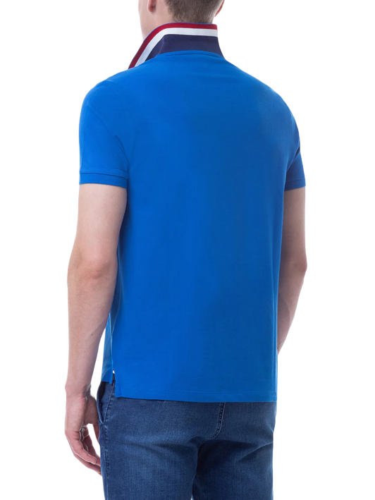 U.S. Polo Assn Polo da uomo manica corta con retrocollo a contrasto Kory 41029 65084 233 sky blue