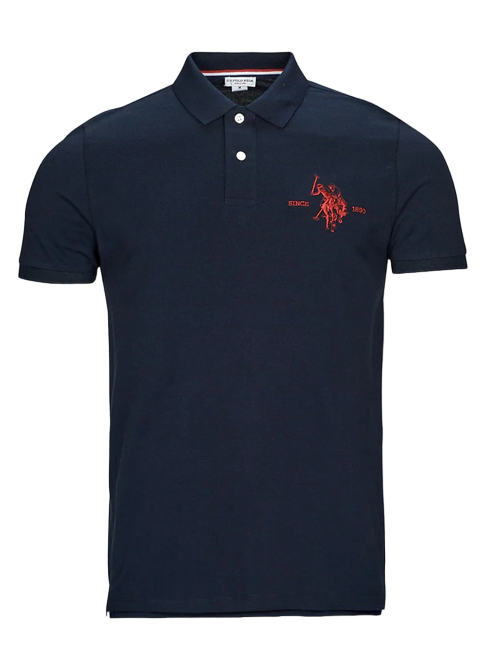 U.S. Polo Assn Polo da uomo manica corta con retrocollo a contrasto Kory 41029 65084 179 blu