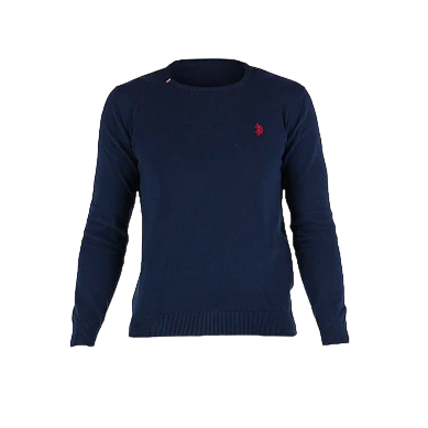 U.S. Polo Assn Maglioncino girocollo da uomo in cotone Burt 64878-53241 179 blu