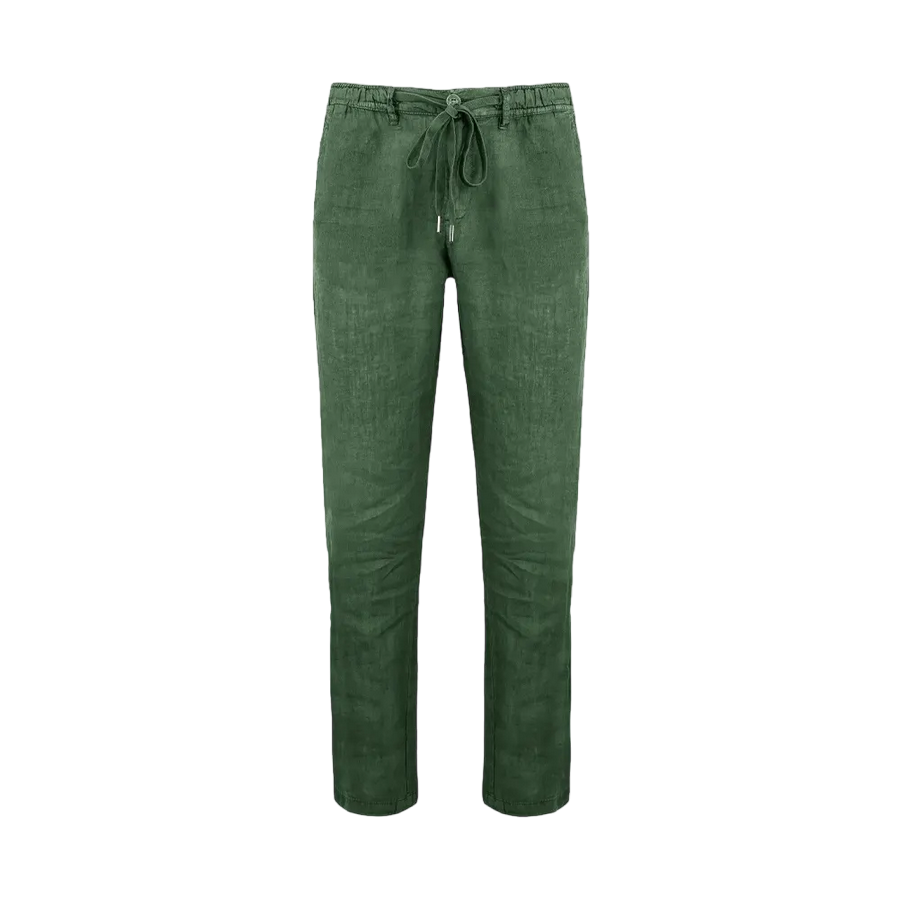 Bomboogie men's casual linen trousers Gang PMGANGTLCC olive green