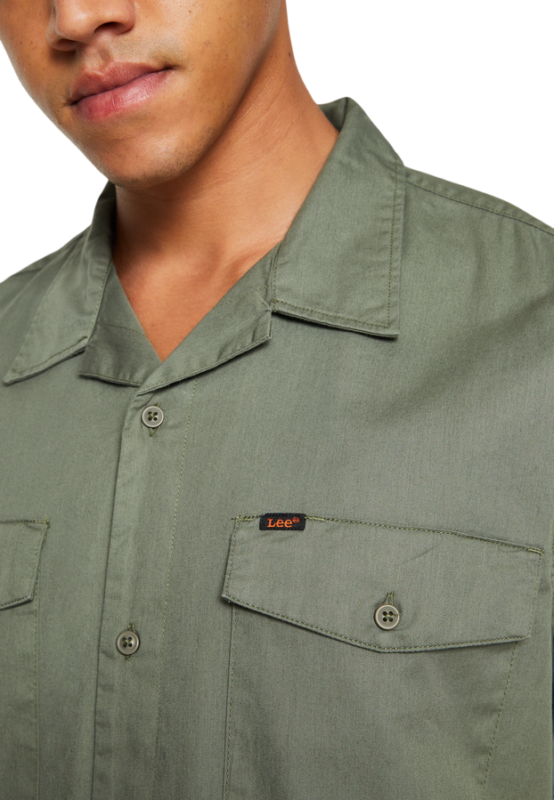 Lee Men's short sleeve shirt Chetopa Shirt L68POM43 fort green