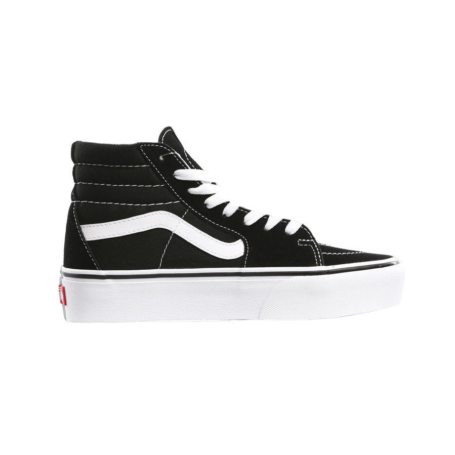 Vans scarpa sneakers alta da donna con zeppa Sk8-Hi Platform 2 VN0A3TKN6BT1 nero-bianco