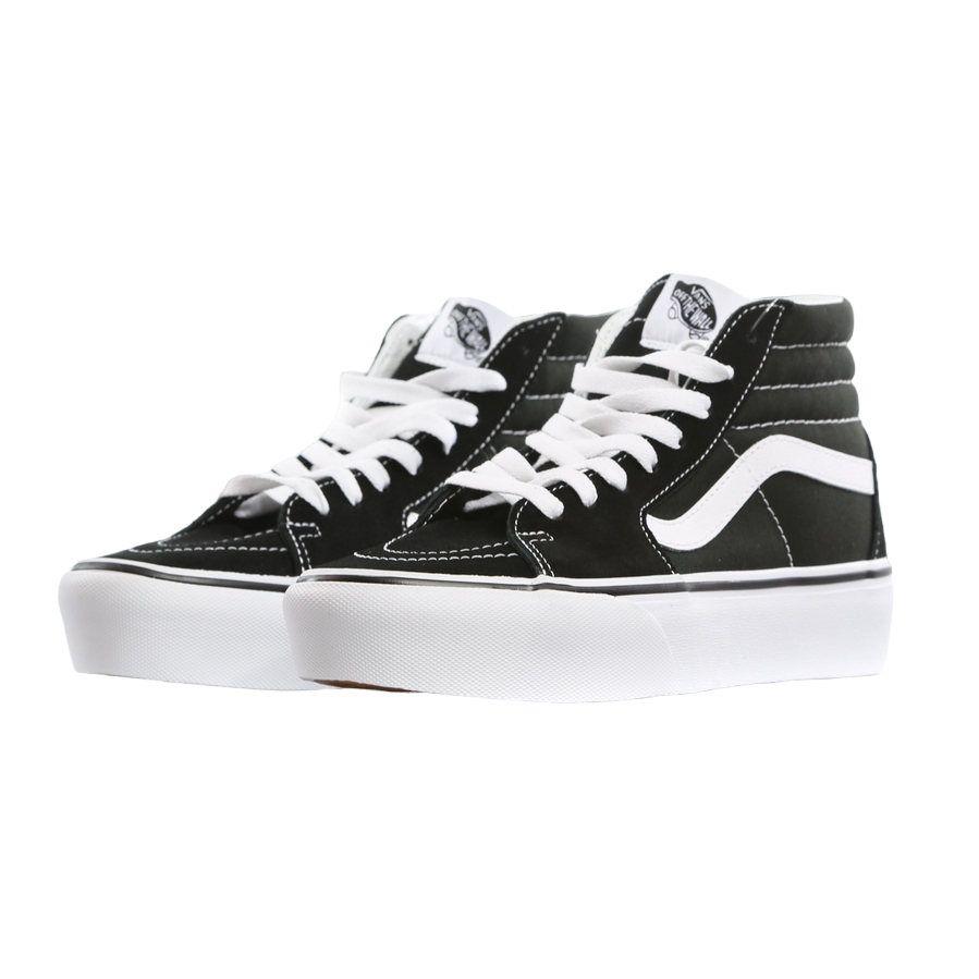 Vans scarpa sneakers alta da donna con zeppa Sk8-Hi Platform 2 VN0A3TKN6BT1 nero-bianco