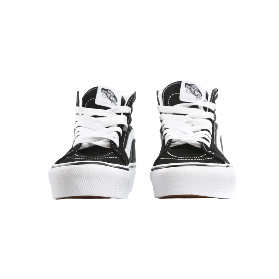 Vans scarpa sneakers alta da donna con zeppa Sk8-Hi Platform 2 VN0A3TKN6BT1 nero-bianco