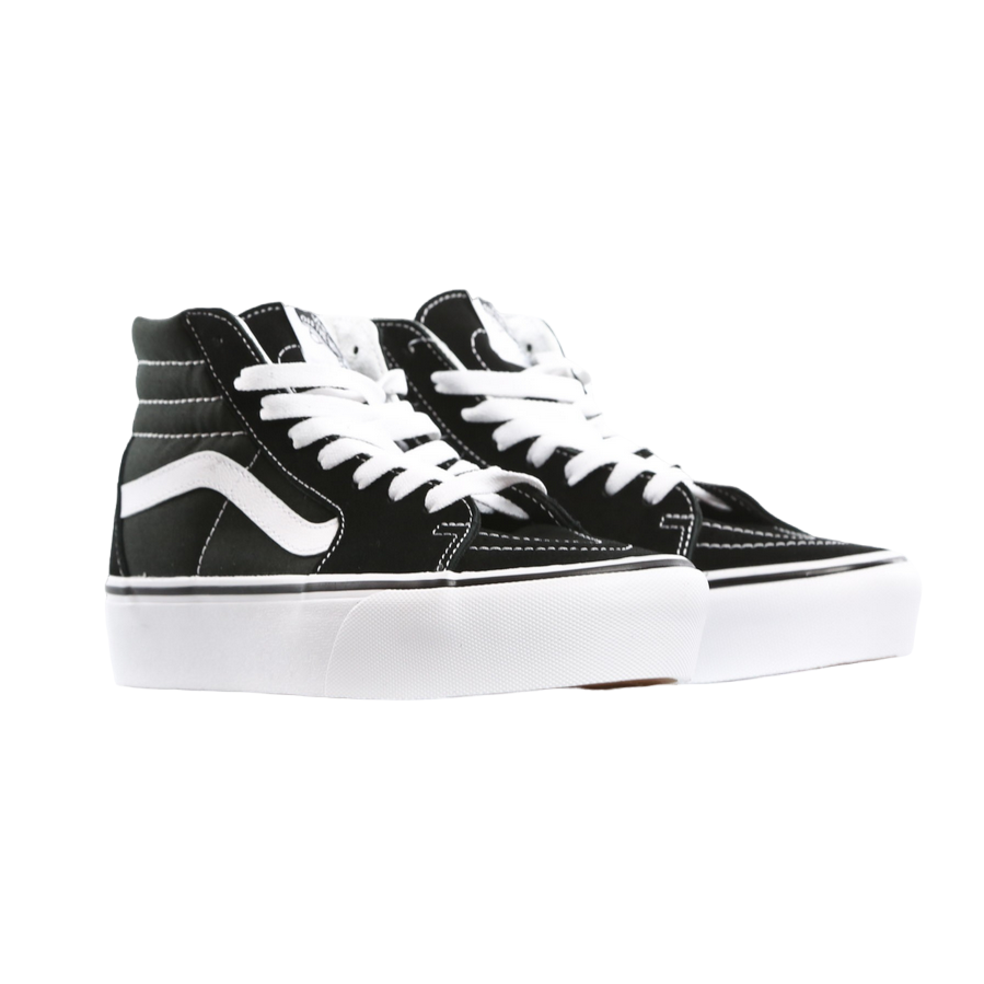 Vans scarpa sneakers alta da donna con zeppa Sk8-Hi Platform 2 VN0A3TKN6BT1 nero-bianco