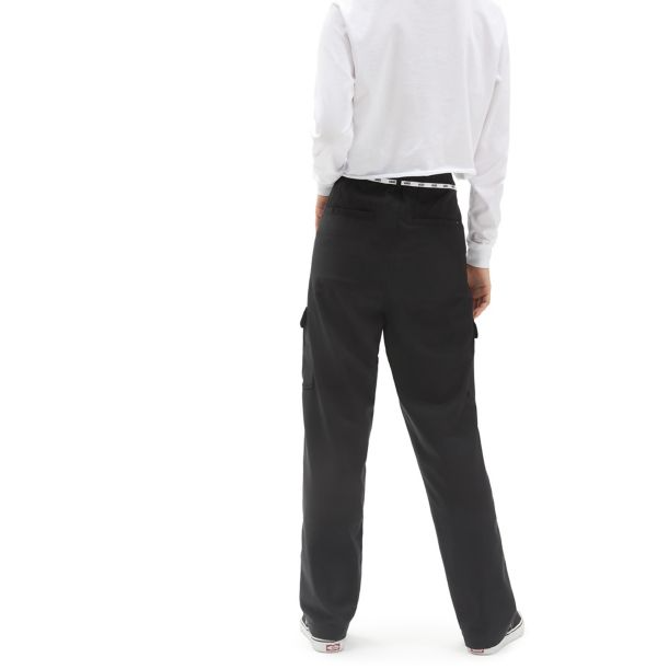 Vans Pantalone Cargo da donna con laccio in vita Shoe Lace VN0A4BF3BLK1 nero