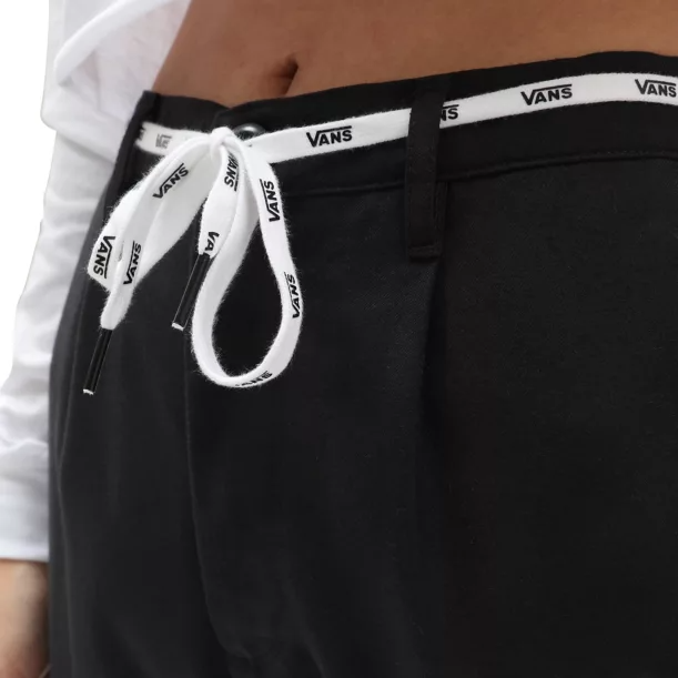 Vans Pantalone Cargo da donna con laccio in vita Shoe Lace VN0A4BF3BLK1 nero