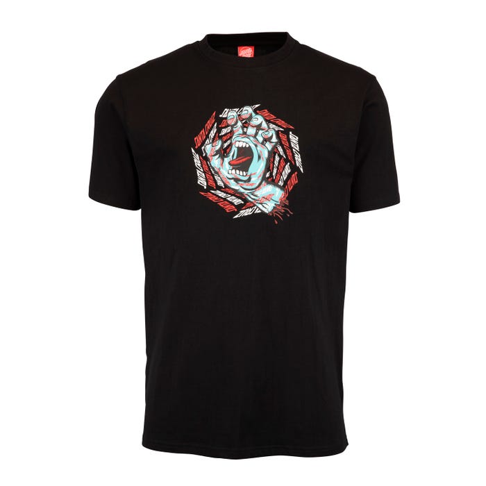 Santa Cruz men's short sleeve t-shirt Spiral Strip Hand black