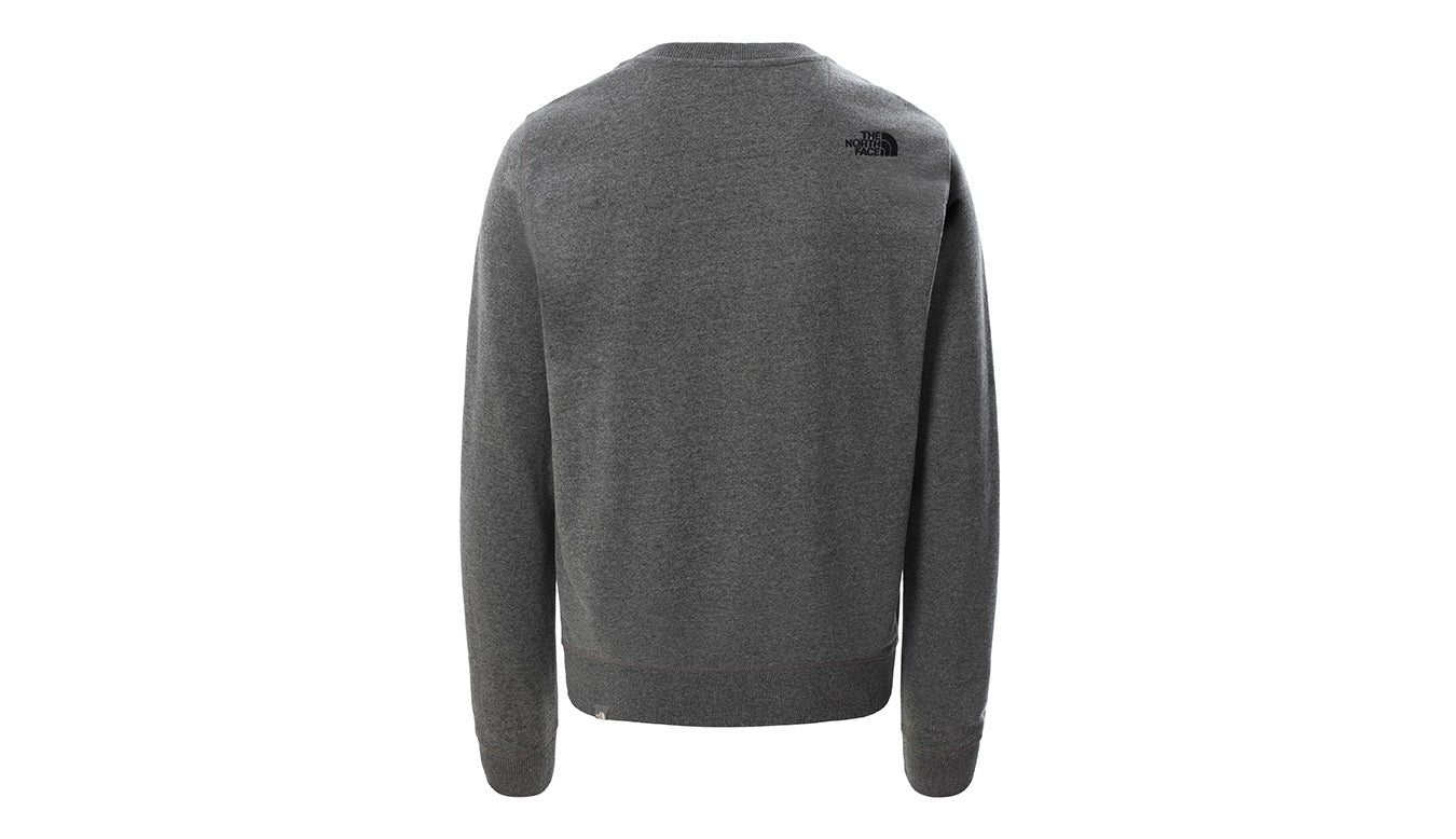 The North Face Felpa girocollo da uomo con logo ricamato Drew Peak Crew NF0A4T1EDYY1 grigio-nero