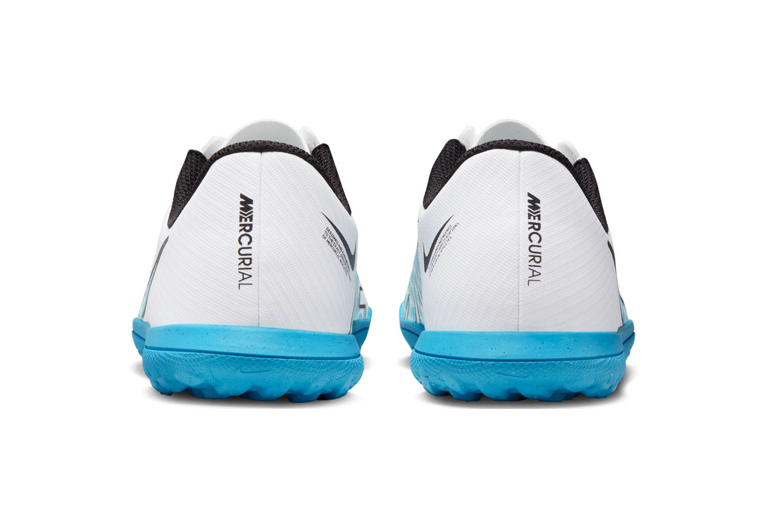 Nike scarpa da calcetto da ragazzo Mercurial Vapor 15 Club TF DJ5956-146 bianco-azzurro