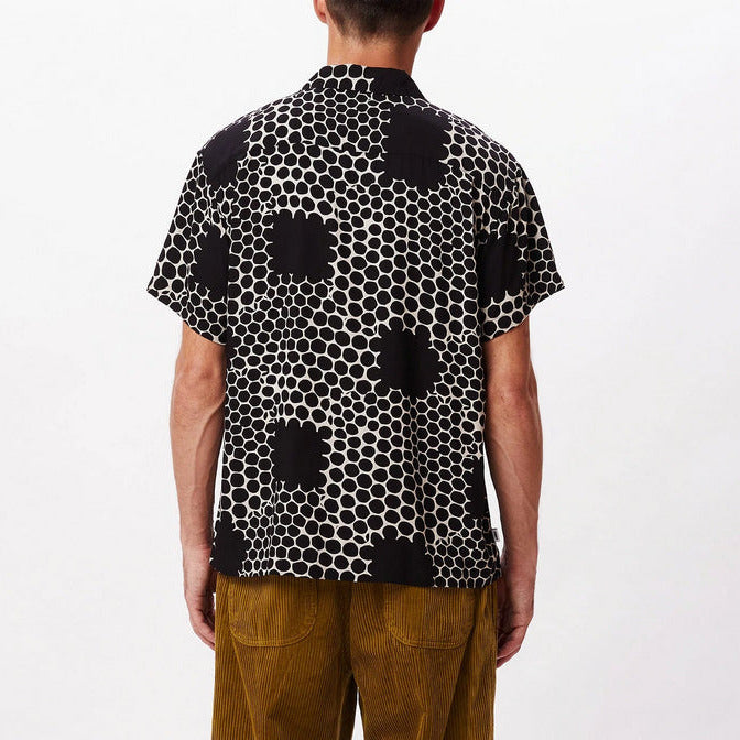 Obey Short sleeve shirt with honeycomb pattern 181210340 black multi
