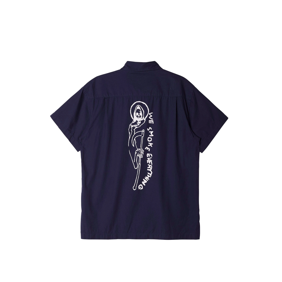 Obey Oyster Woven SS Shirt 181210342 navy