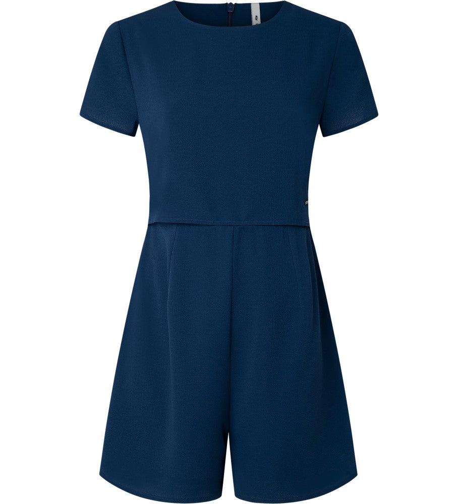 Pepe Jeans Tuta casual corta da donna in tessuto crepe Pernella PL230442 588 ocean
