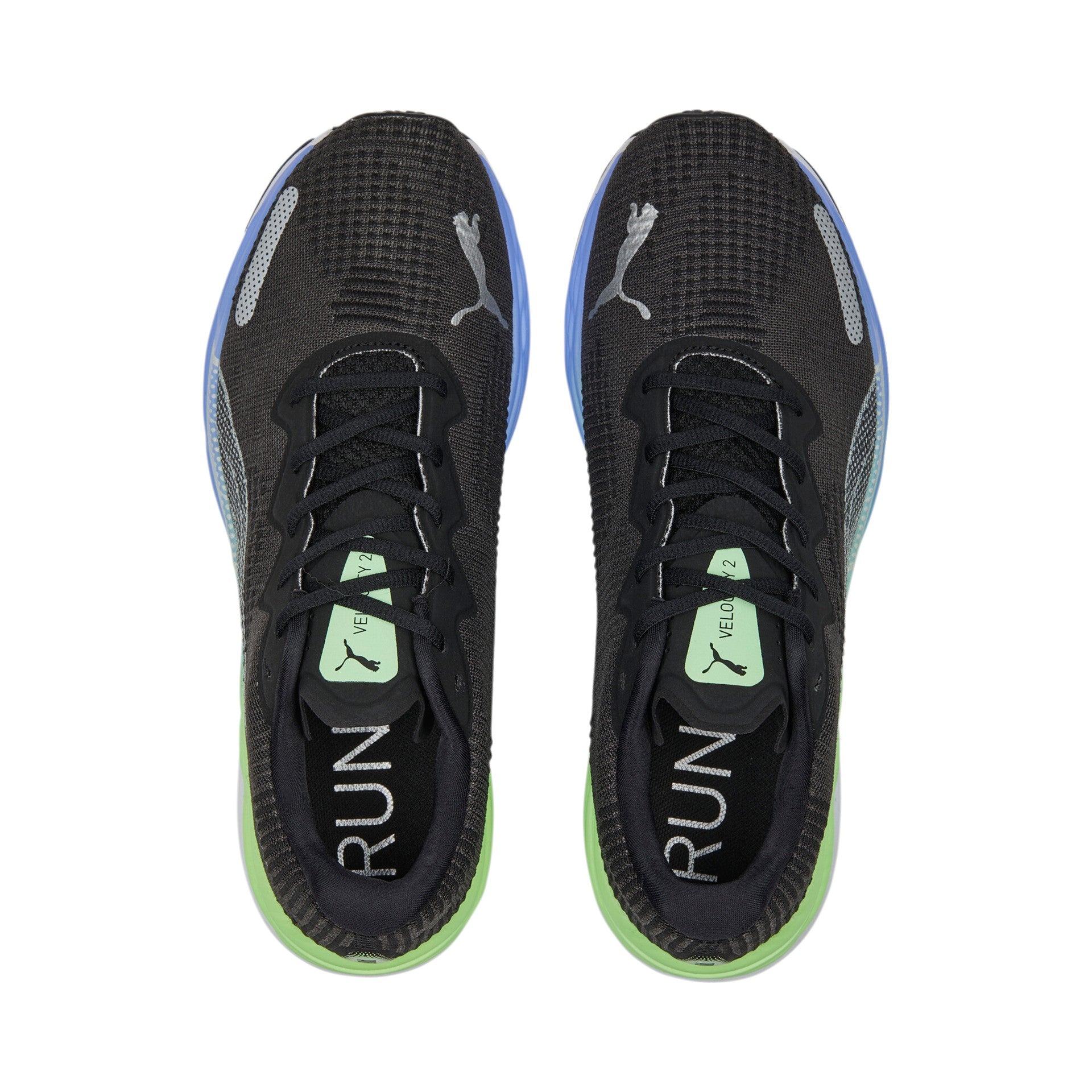 Puma men's running shoe Velocity Nitro Fade 378526 01 black purple electric silver