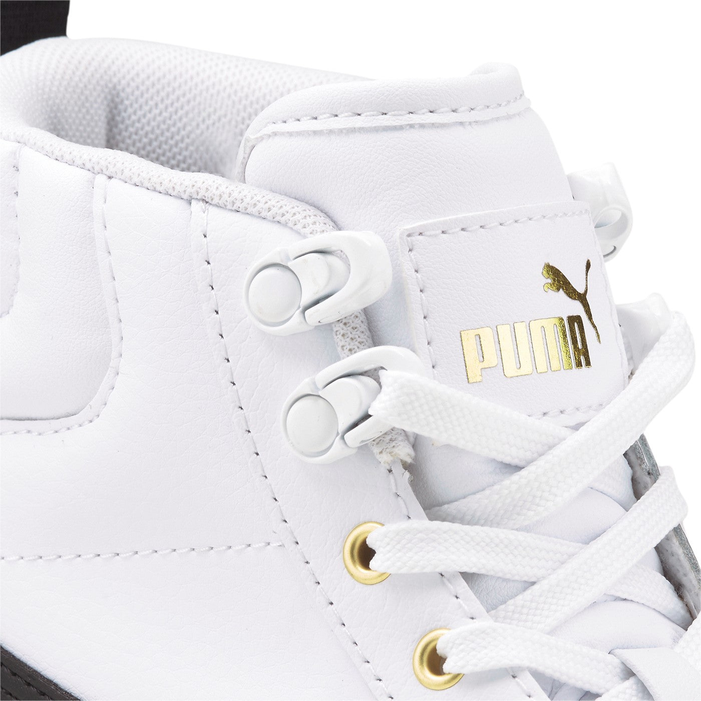 Puma women's high sneakers shoe with wedge Karmen Mid 385857 03 white black