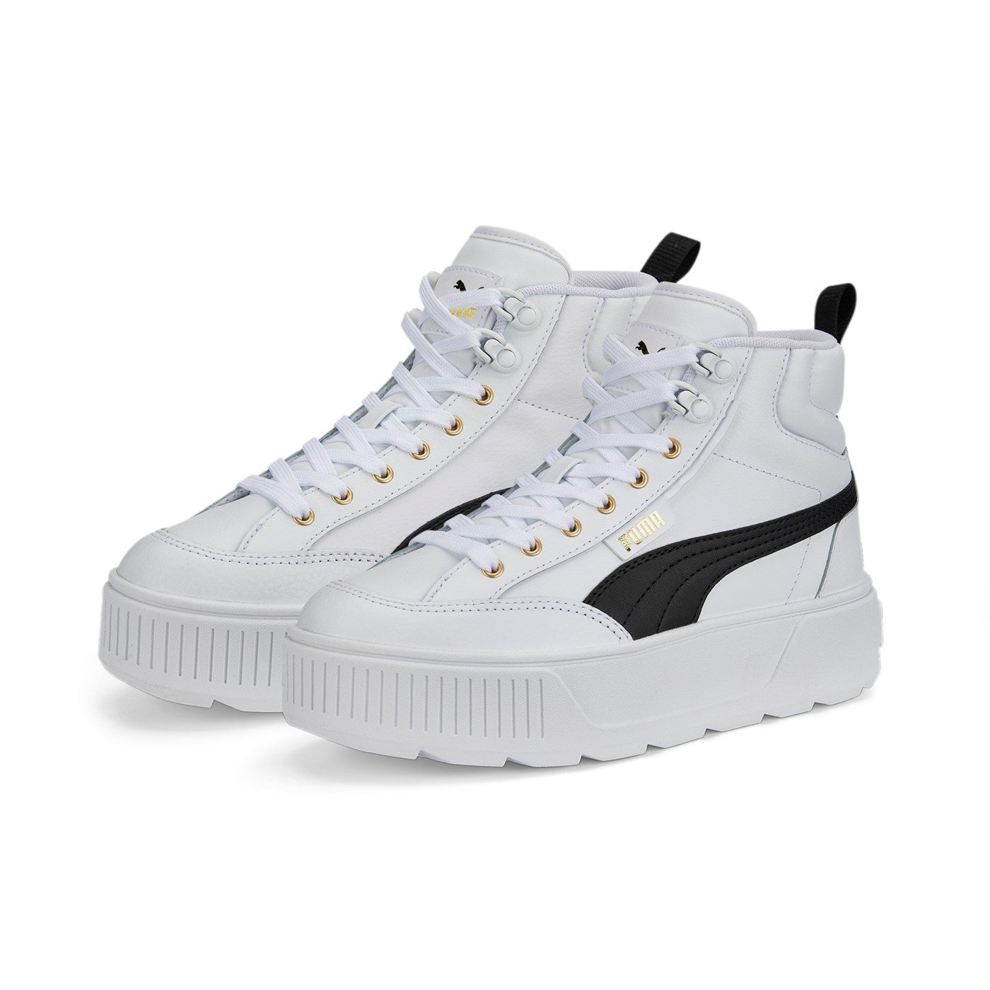 Puma women's high sneakers shoe with wedge Karmen Mid 385857 03 white black