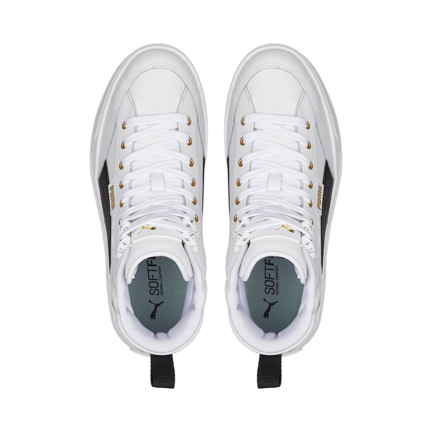 Puma women's high sneakers shoe with wedge Karmen Mid 385857 03 white black