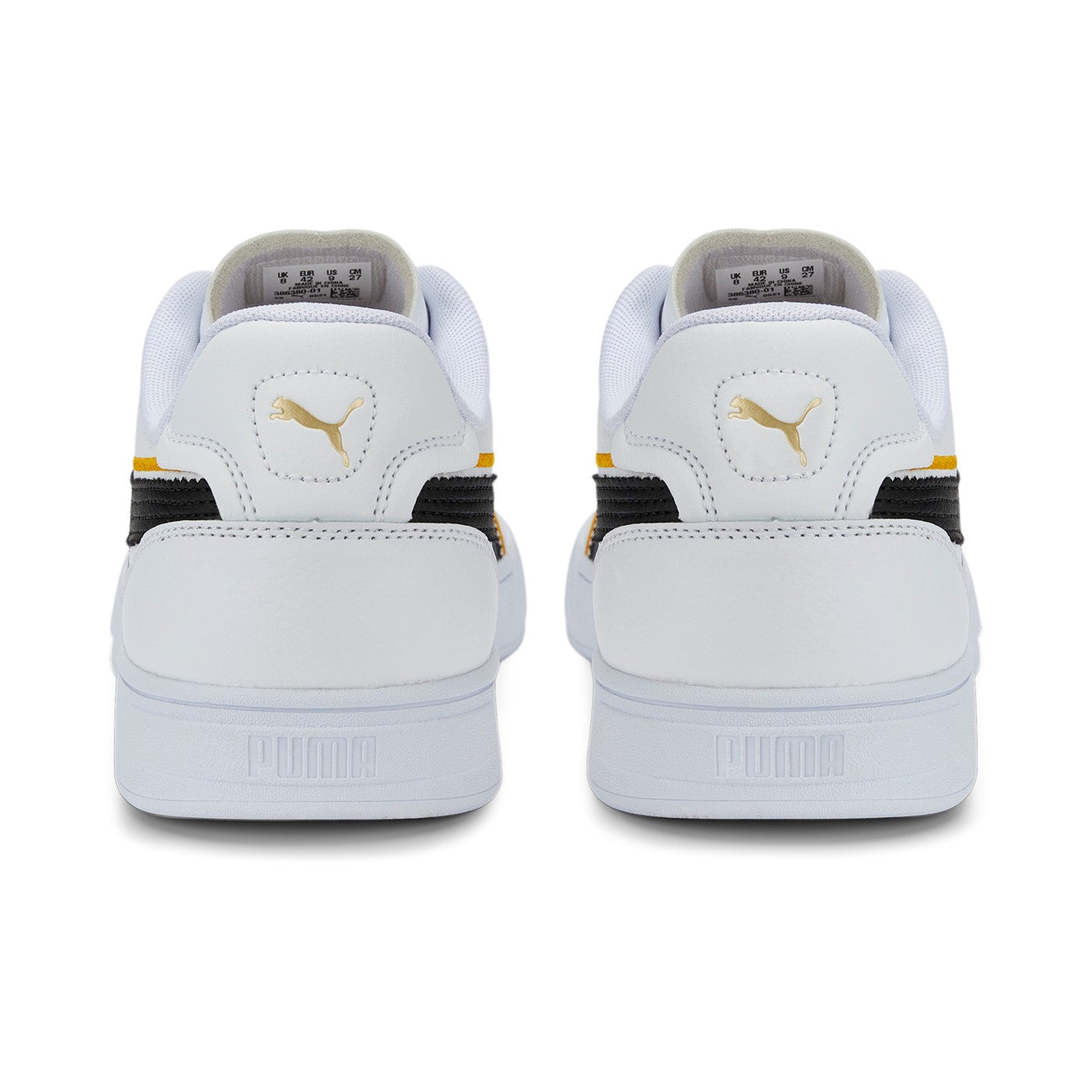Puma men's sneakers shoe Caven Dime FC 386380 01 white-black-gold
