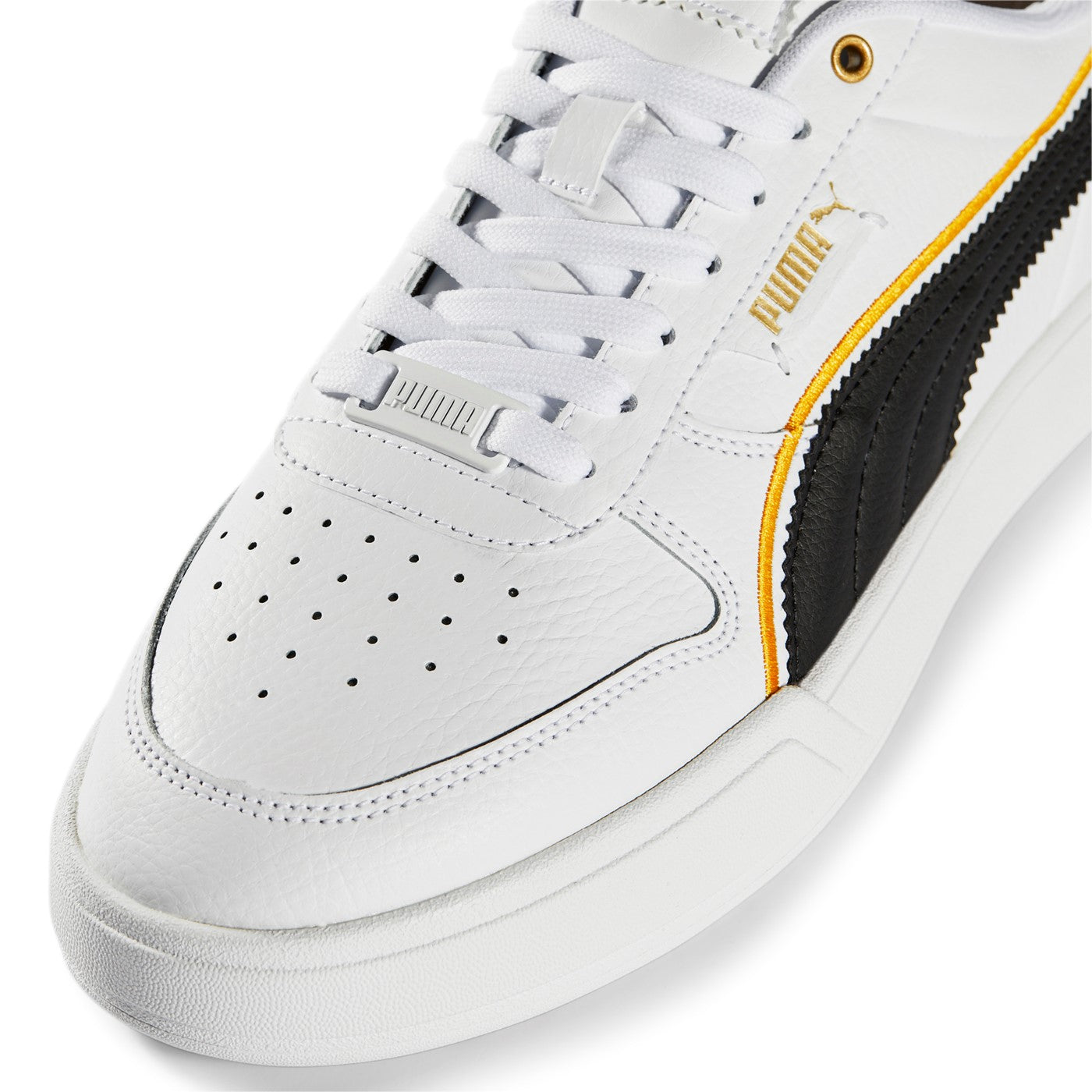 Puma men's sneakers shoe Caven Dime FC 386380 01 white-black-gold
