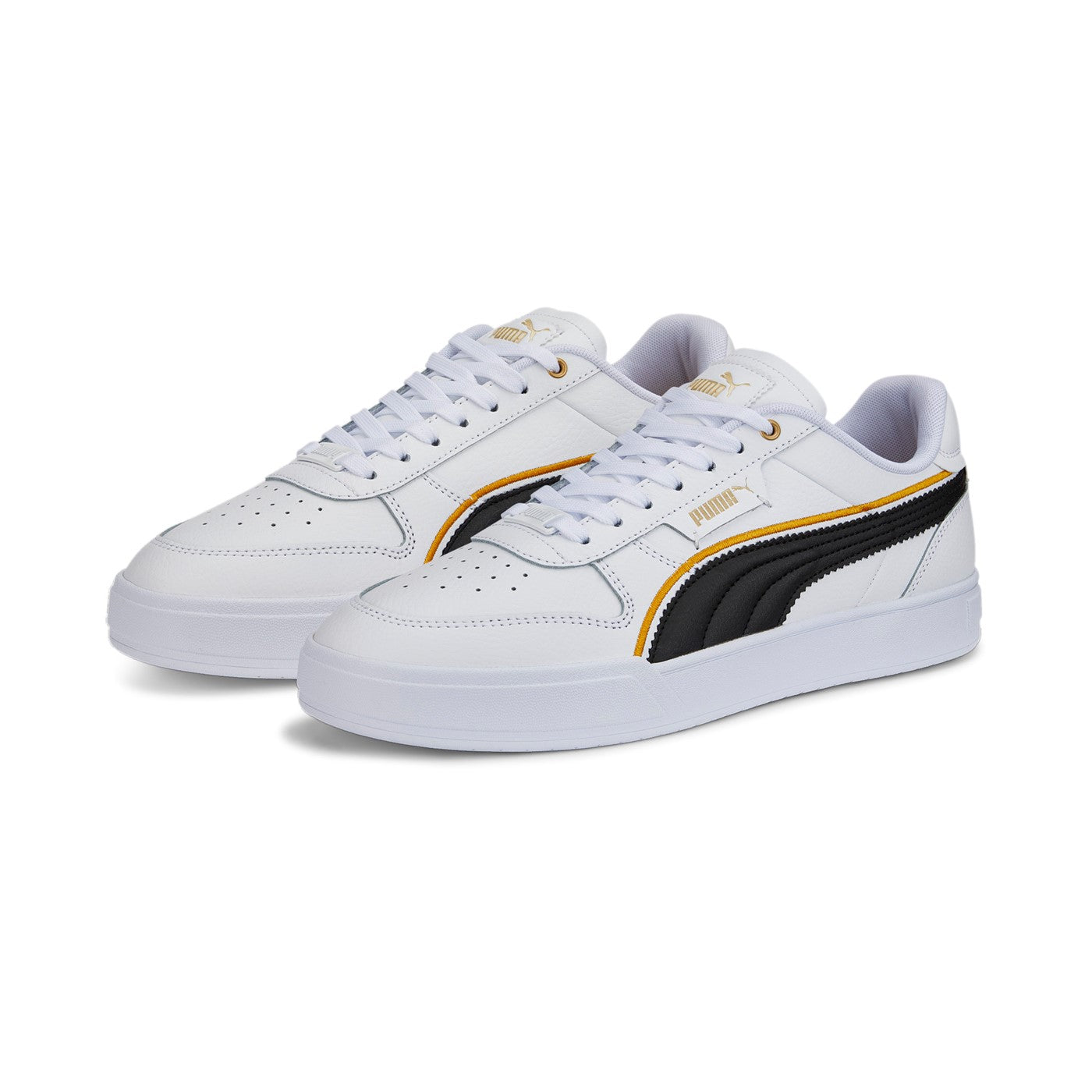 Puma men's sneakers shoe Caven Dime FC 386380 01 white-black-gold
