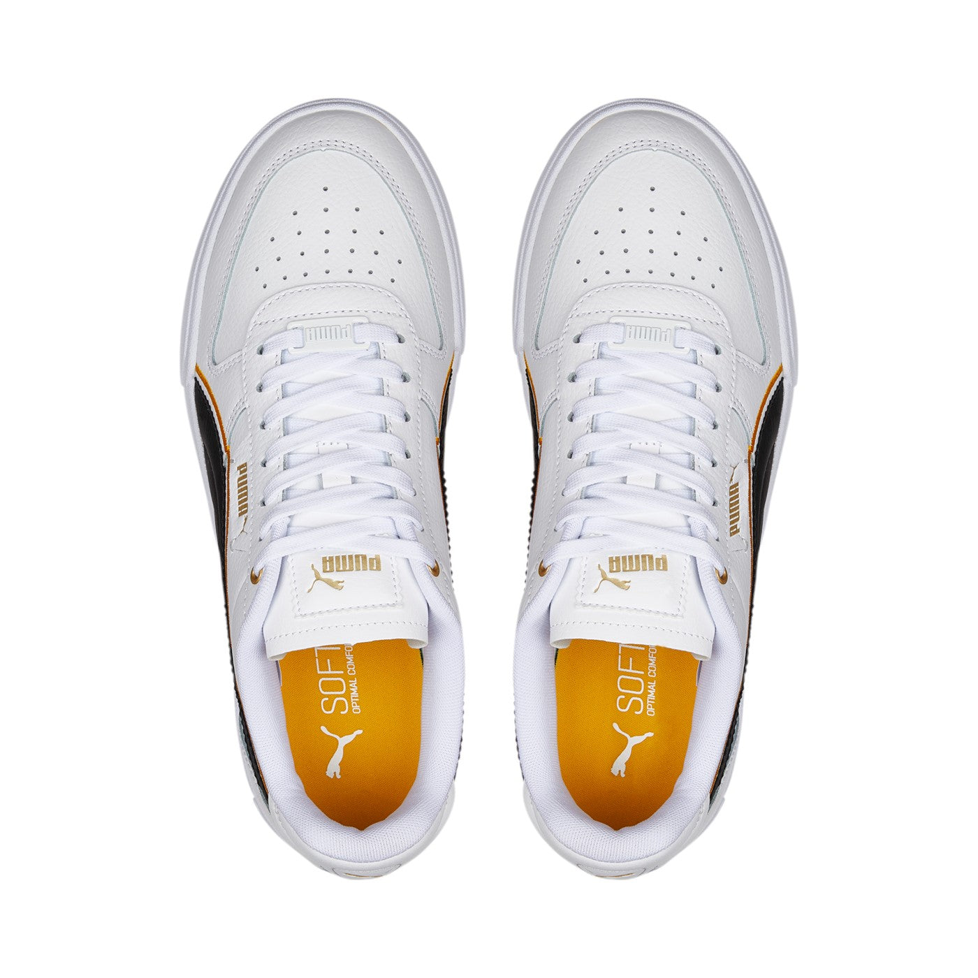Puma men's sneakers shoe Caven Dime FC 386380 01 white-black-gold