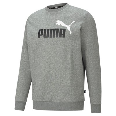 Puma Felpa girocollo con stampa grande ESS+ 2 Col Big Logo Crew FL 586762 54 black-tangerine