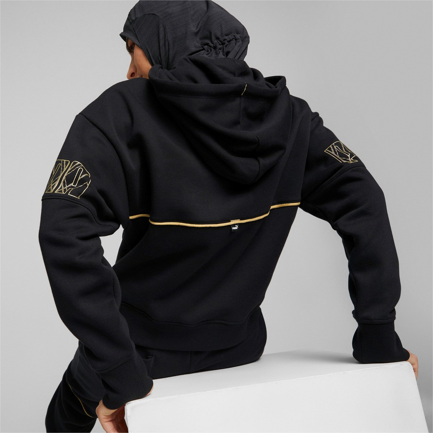 Puma Women's Power Deco Glam Velvet Hoodie 671756 01 black