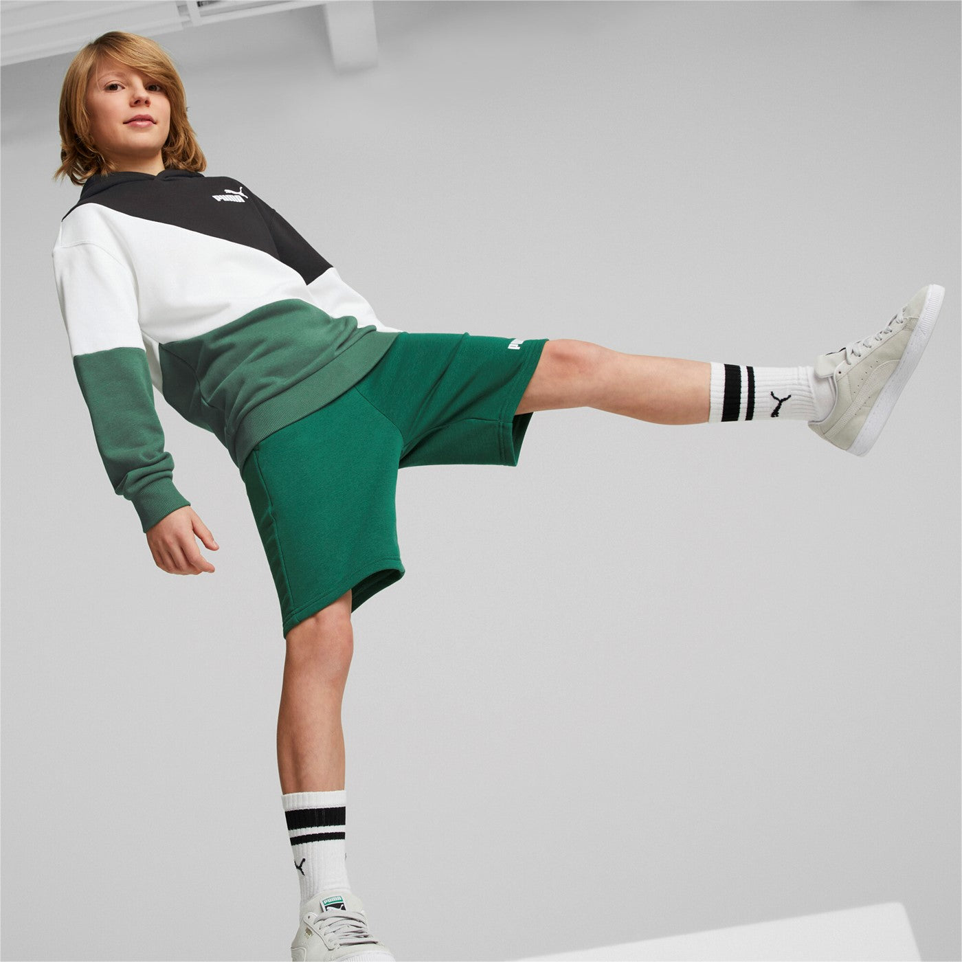 Puma Felpa da ragazzo con cappuccio Power Cat 674233 37 vine