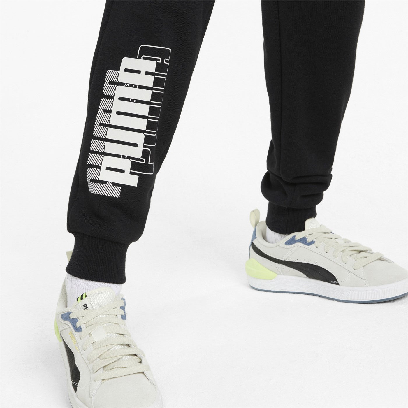 Puma pantalone sportivo da ragazzo Power Logo 847299 01 nero
