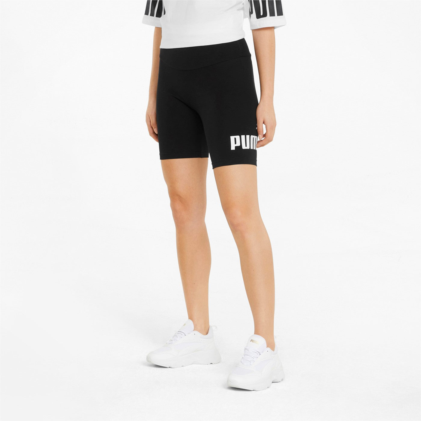 Puma Pantaloncino sportivo aderente da donna ESS 7" Logo 848347 01 nero