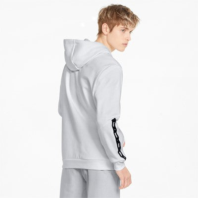 Puma felpa da uomo con cappuccio e tasca anteriore a marsupio ESS+ Tape Hoodie FL 849040 02 white