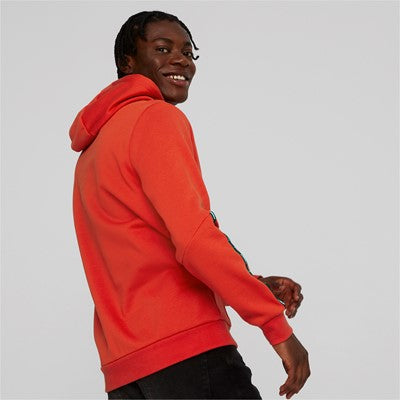 Puma men's sweatshirt with hood and front kangaroo pocket ESS+ Tape 849040 33 red