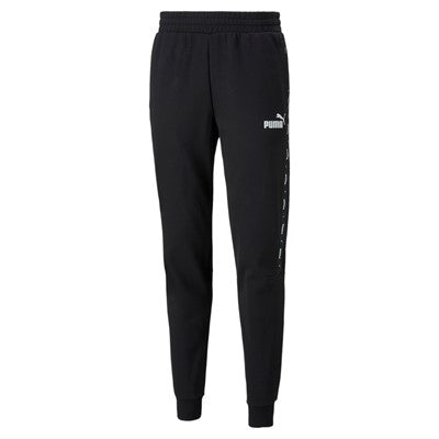 Puma fleece trousers with side band and cuff at the bottom ESS+ Tape Sweatpants FL cl 849042 01 black
