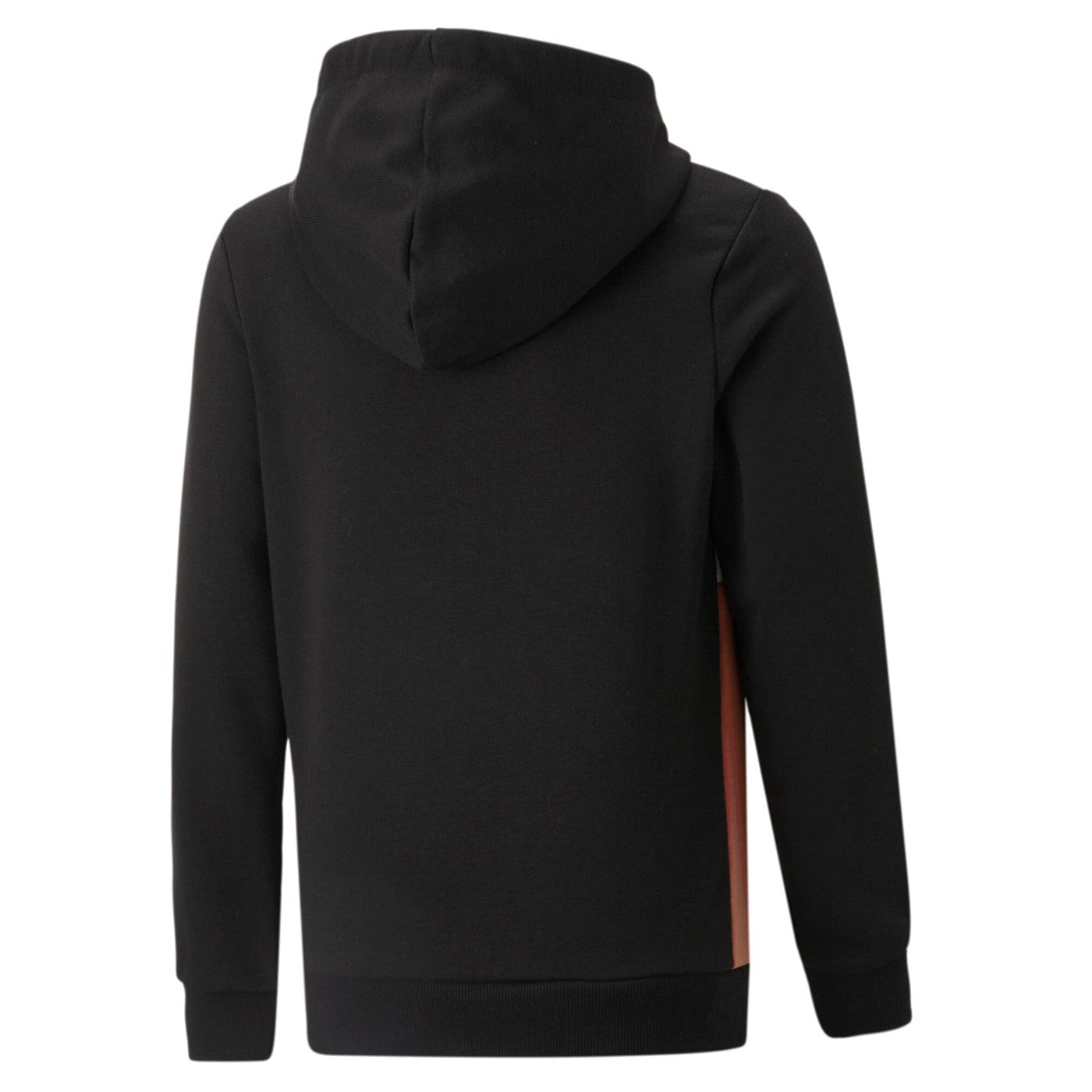 Puma Felpa da ragazzo con cappuccio Colorblock Hoodie Tr B 849082 57 black-warm earth-white