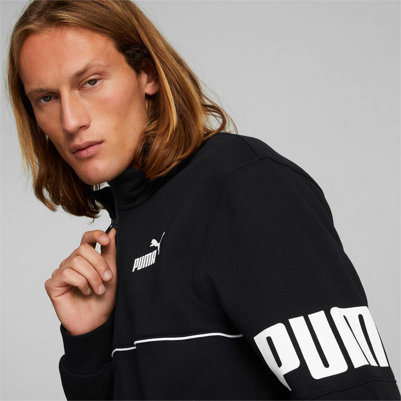Puma Felpa Mezza Zip Power Colorblock Half-Zip FL 849843 01 black