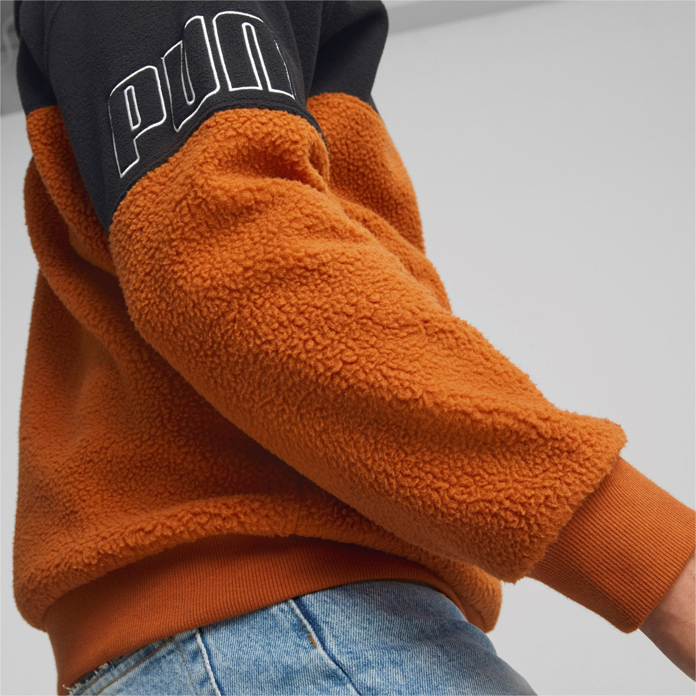 Puma Power Winterized Hooded Fleece Shirt 849854 64 orange black