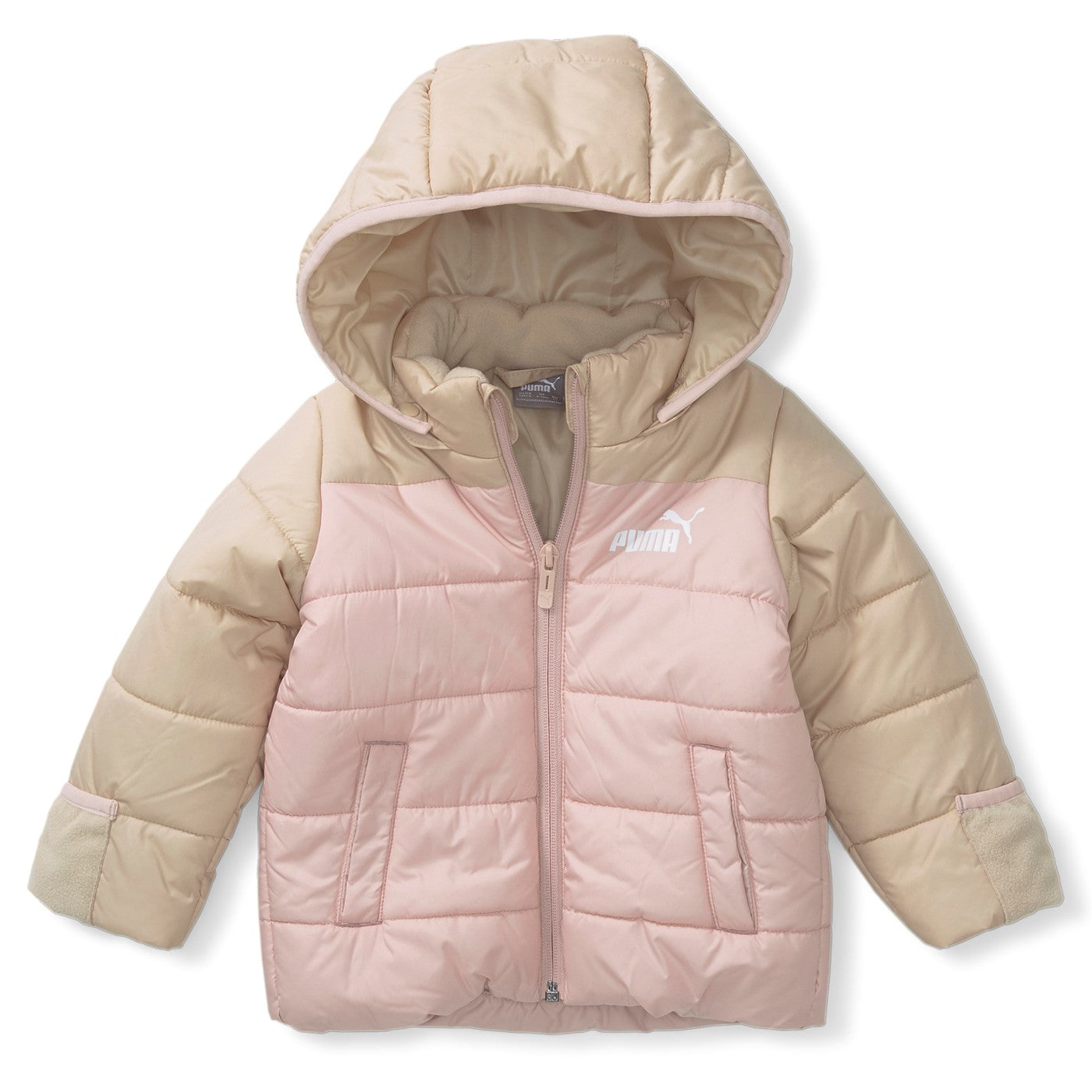 Puma Giubbotto da bambina con cappuccio Minicats Hooded Padded 849873 67 light sand