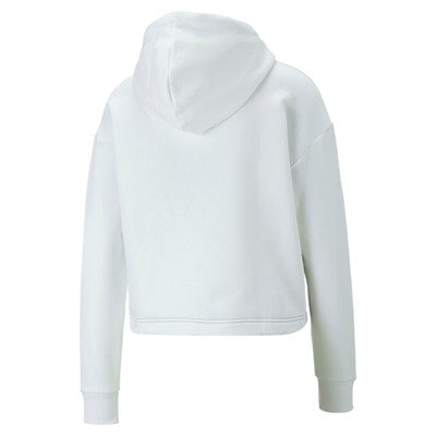 Puma Felpa da donna con cappuccio bicolore Power Tape 849946 02 bianco nero